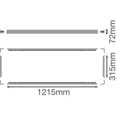 Rám pro povrchovou montáž PANEL 1200x300 SADA PRO POVRCHOVOU MONTÁŽ V70 VALUE