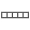 Rám Simon 55 WMDZ-01105x-0116 s 5 násobným uchycením; matný grafit