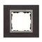 Ramka 1x inox czarny / ramka pośrednia aluminium