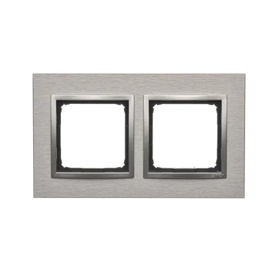Ramka 2-krotna Nature-Metal INOX KLASYCZNY IP20/IP44