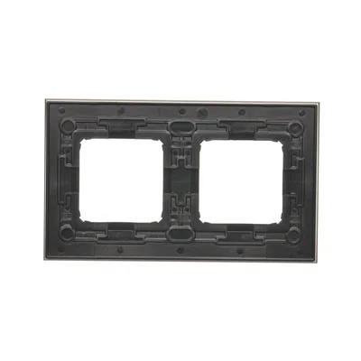 Ramka 2-krotna Nature-Metal INOX YANG IP20/IP44