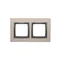 Ramka 2-krotna Nature-Metal SATYNOWY MROK IP20/IP44