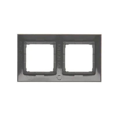 Ramka 2-krotna uniwersalna do puszek karton-gips IP20 / IP44, antracyt (metalik)