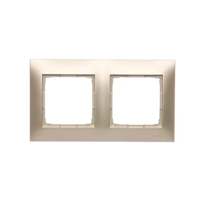 Ramka 2-krotna uniwersalna do puszek karton-gips IP20 / IP44, złoty (metalik)