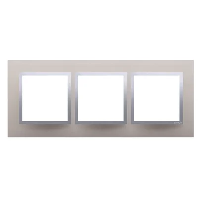 Ramka 3-krotna Nature-Metal SATYNOWY BLASK IP20/IP44