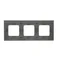 Ramka 3-krotna Nature-Metal SATYNOWY MROK IP20/IP44