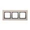 Ramka 3-krotna Nature-Metal SATYNOWY MROK IP20/IP44