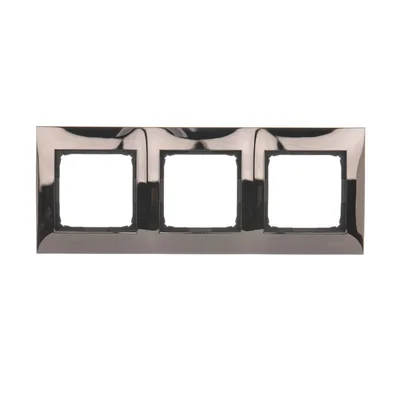 Ramka 3-krotna uniwersalna IP20 / IP44, ciemna stal