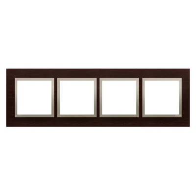 Ramka 4-krotna Nature-Drewno ZŁOTE WENGE IP20/IP44