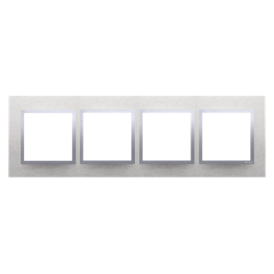 Ramka 4-krotna Nature-Metal INOX KLASYCZNY IP20/IP44