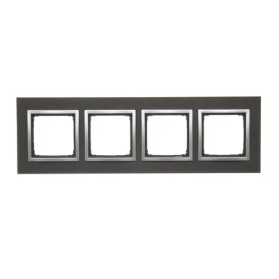 Ramka 4-krotna Nature-Metal INOX YIN IP20/IP44