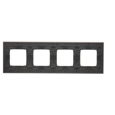 Ramka 4-krotna Nature-Metal SATYNOWY BLASK IP20/IP44