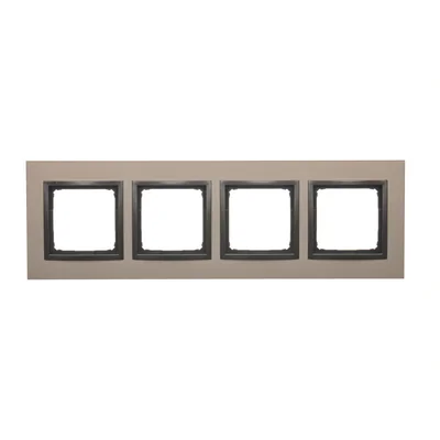 Ramka 4-krotna Nature-Metal SATYNOWY MROK IP20/IP44