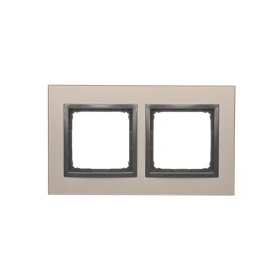 Рамка подвійна Nature-Metal SATIN DARK IP20/IP44