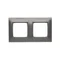 Рамка подвійна універсальна для коробок під гіпсокартон IP20 / IP44 антрацит (металік)