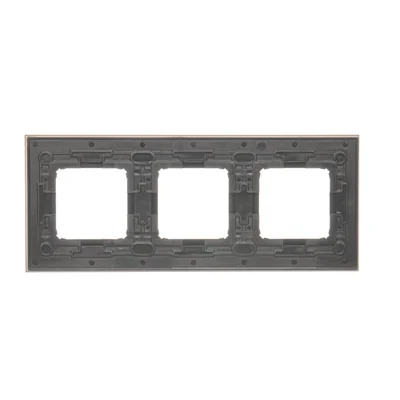 Рамка потрійна Nature-Metal SATIN DARK IP20/IP44