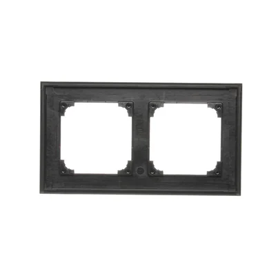 Рамка Simon 55 WMDZ-01102x-0149 2-канальна LINE; матово-чорна