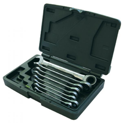 Ratchet combination spanner set 8-19 mm