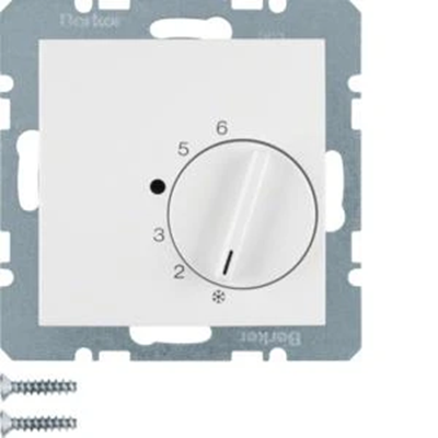 Raumtemperaturregler mit Wechslerkontakt und Zentralelement weiß