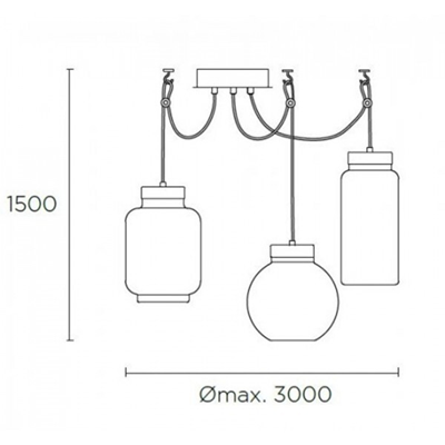 RAW Multicolor pendant lamp