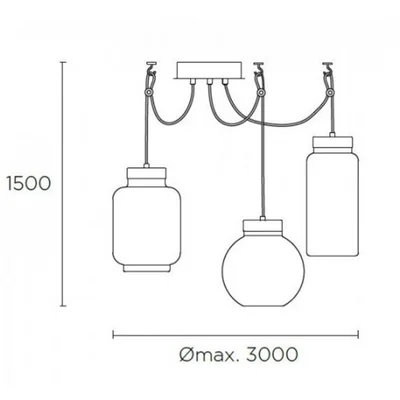 RAW Multicolor pendant lamp