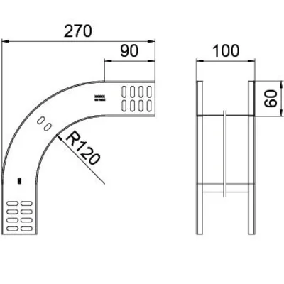 RBV 610 F FS Vertical bend 90° falling