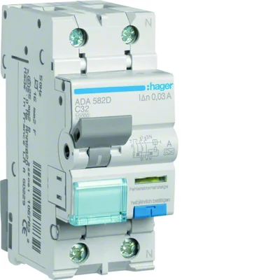 RCBO Interruttore differenziale con elemento di sovracorrente 1P+N 10kA C 32A/30mA tipo A