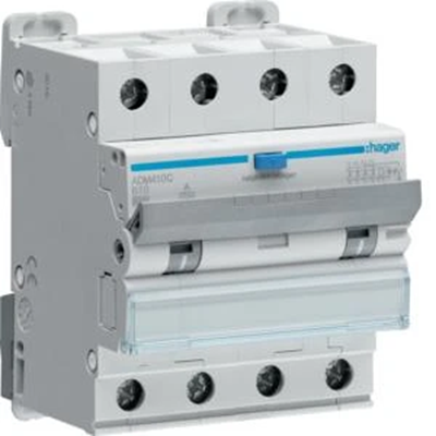 RCBO Interruttore differenziale con elemento di sovracorrente 4P 6kA B 10A/30mA tipo A