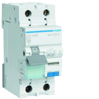 RCBO RCBO mit Überstromelement 1P+N 6kA B 16A/30mA Typ A