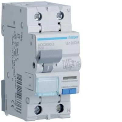 RCBO RCBO with overcurrent element 1P+N 6kA B 20A/30mA Type AC