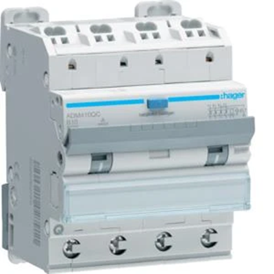 RCBO Residual current circuit breaker with overcurrent element 4P 6kA B 10A/30mA type A QC/QB