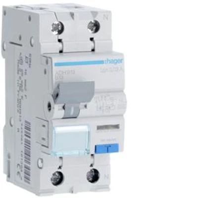 RCBO Short delay residual current circuit breaker with overcurrent element 1P+N 6kA B 13A/30mA type A-HI