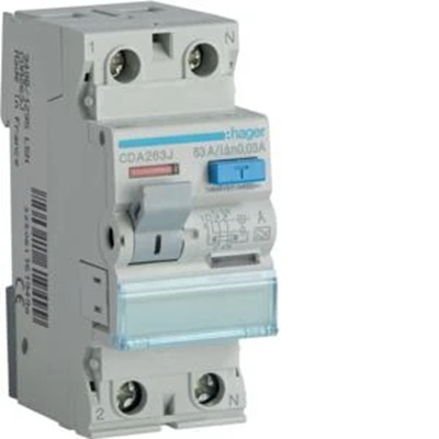 RCCB 2P 63A/30mA Type A Residual Current Circuit Breaker