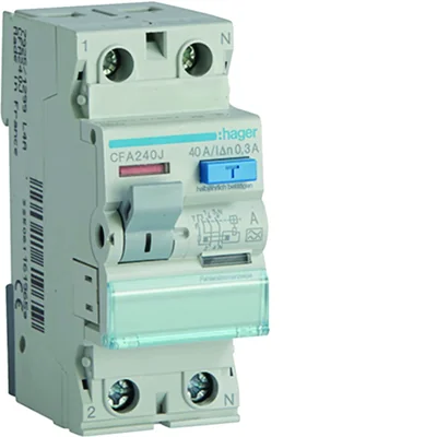 RCCB Реле диференційне 2P 40A/300mA типу A