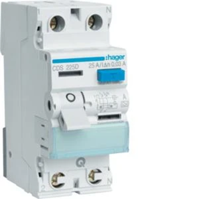 RCCB Residual current circuit breaker 1P+N 25A/30mA Type A QuickConnect