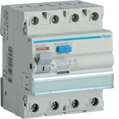 RCD 63A 100mA 4pole AC type