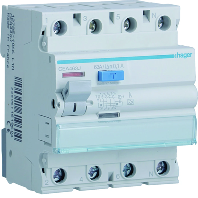 RCD 63A 100mA 4pole type A