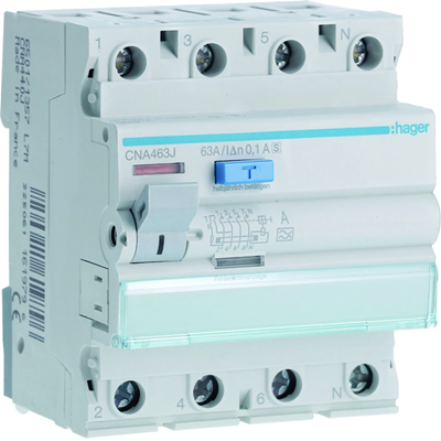 RCD 63A 100mA 4pole type A selective