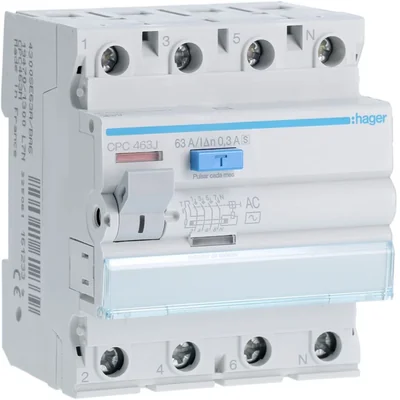 RCD 63A 300mA 4pole selective AC type