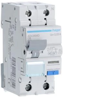 RCD avec élément de surintensité 1P+N 6kA C 6A/30mA Type AC