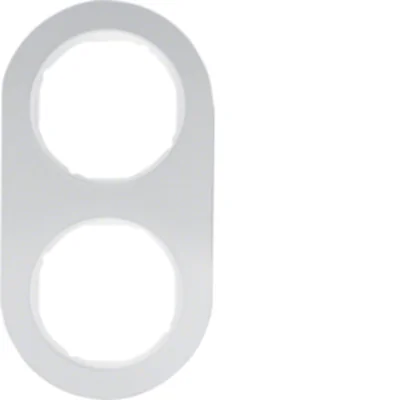 R.CLASSIC 2-gang aluminum/white frame