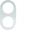 R.CLASSIC 2-gang cadre aluminium/blanc