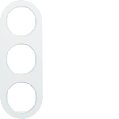 R.CLASSIC 3-gang gloss white frame
