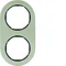 R.CLASSIC Cadre 2 postes inox/noir
