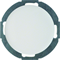 R.CLASSIC Cover cap with a front plate glossy white