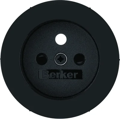 R.CLASSIC Faceplate for earthed socket, glossy black