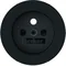 R.CLASSIC Faceplate for earthed socket, glossy black
