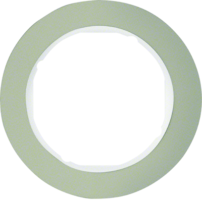 R.CLASSIC Frame 1-gang stainless steel/white
