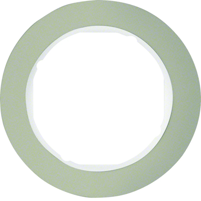 R.CLASSIC Frame 1-gang stainless steel/white
