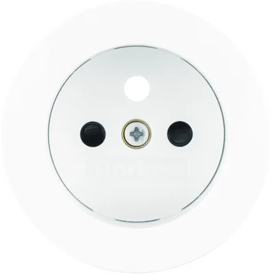 R.CLASSIC Placa frontal para toma de tierra, blanco brillante